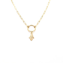 Load image into Gallery viewer, fine link ring &amp; hamsa necklace