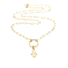 Load image into Gallery viewer, fine link ring &amp; hamsa necklace