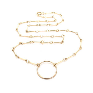 bar chain ring necklace