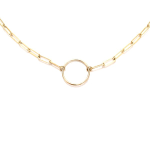 long link chain ring necklace