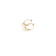 Load image into Gallery viewer, multi tiny pearl small hoop earrings