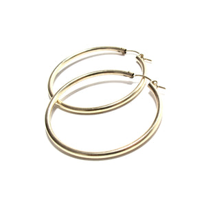 large plain gold hoops
