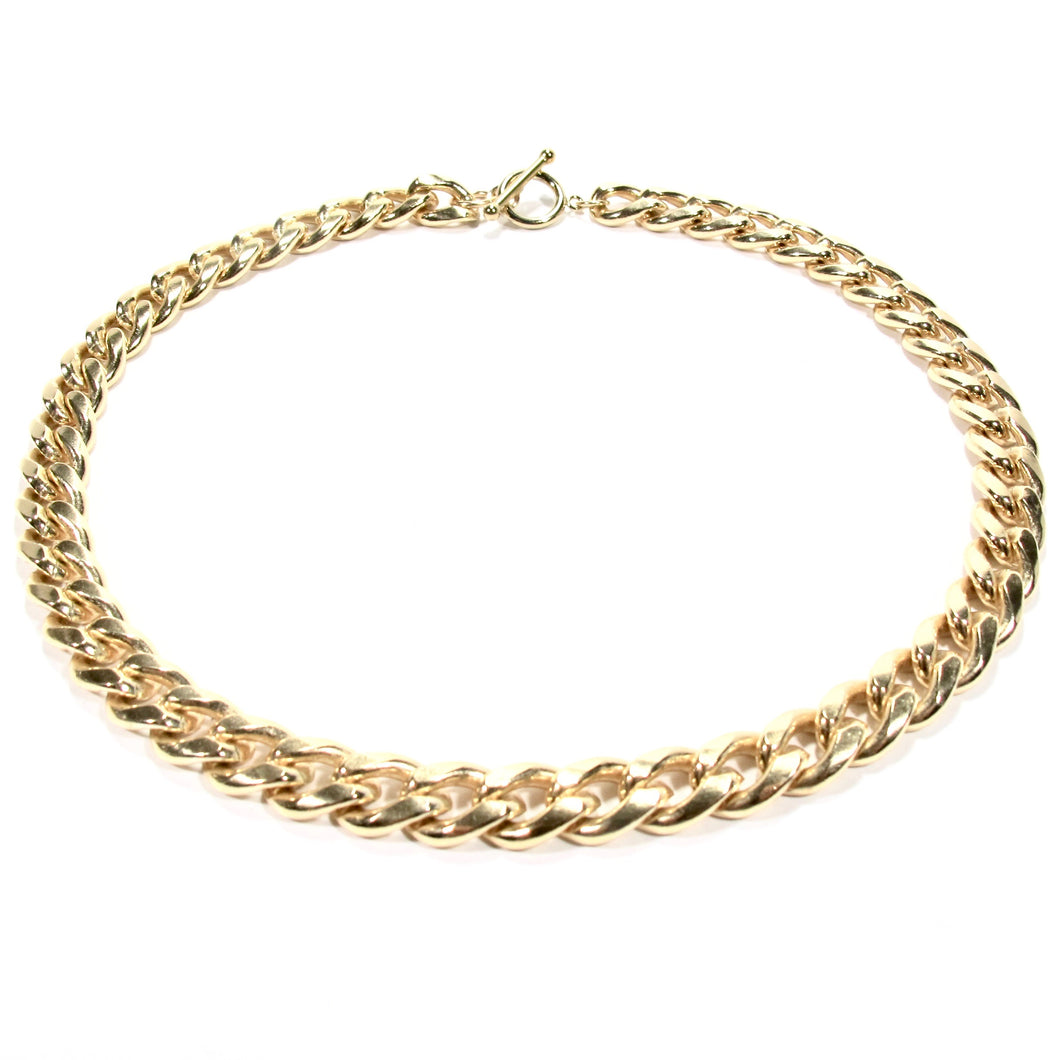 mega chunky diamond cut necklace