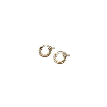 Load image into Gallery viewer, small plain gold hoops