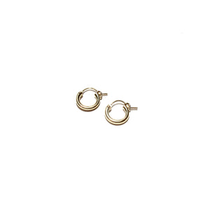 small plain gold hoops