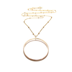 ring on satellite chain necklace