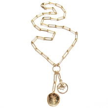 Load image into Gallery viewer, branch disc &amp; pearls in a ring necklace