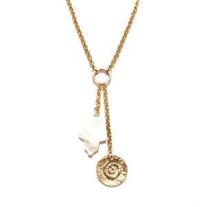 hamsa and coin necklace