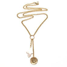 Load image into Gallery viewer, hamsa and coin necklace