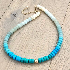 croatian sea blue necklace